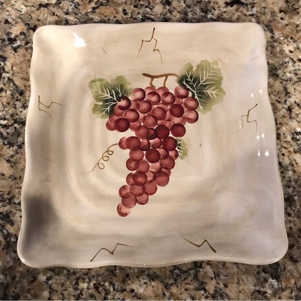 🍇Ceramic Grapes Serving Platter